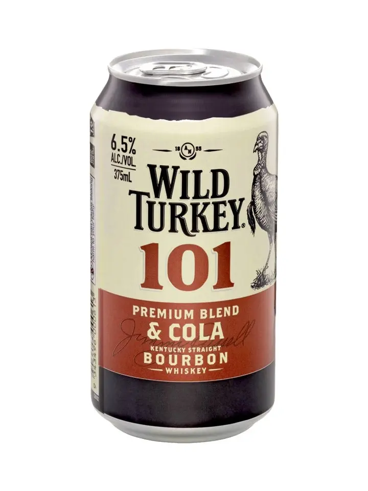 Wild Turkey 101 Kentucky Straight Bourbon & Cola 6.5% Case 30 X 375ml Cans