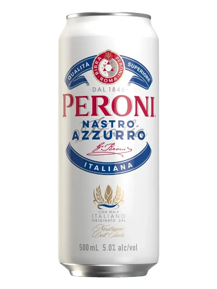 Peroni Nastro Azzurro Imported From Italy Beer Case 24 X Pack 500ml Cans