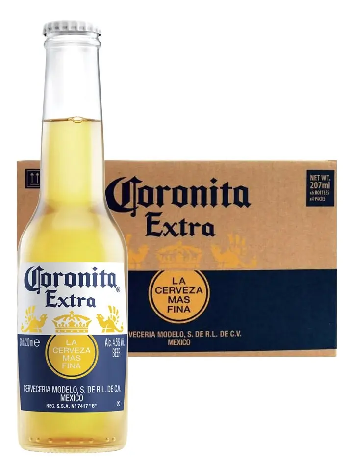 Corona Coronita Extra Brown Box Lager Beer Case 24 X 210ml Bottles