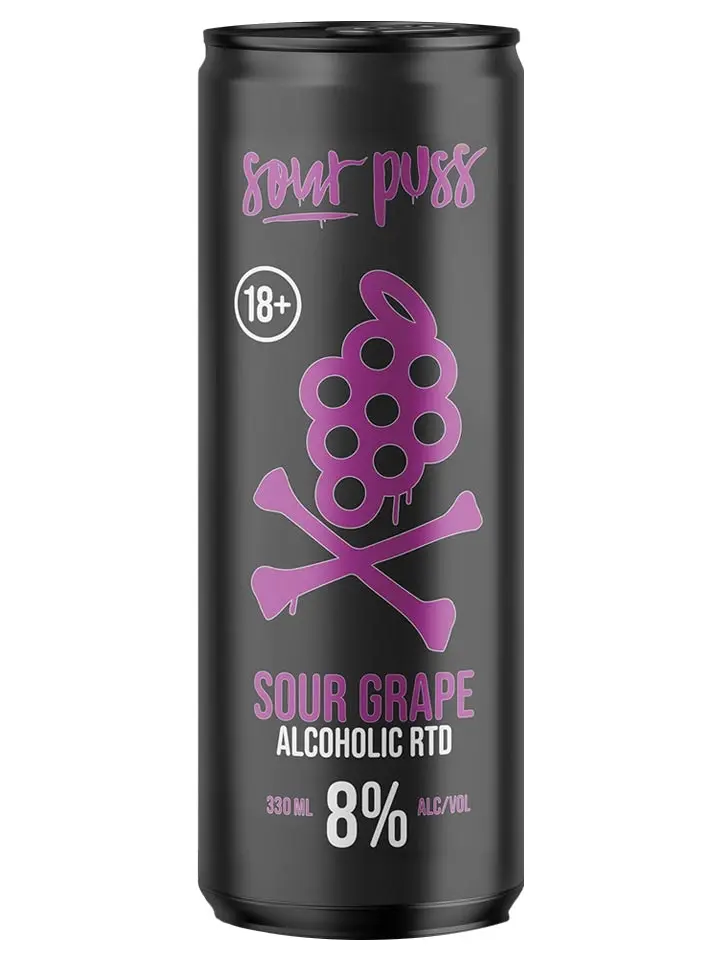 Wet Pussy Sour Puss Sour Grape Alcoholic Rtd 8% Premix 24 X 330ml Cans