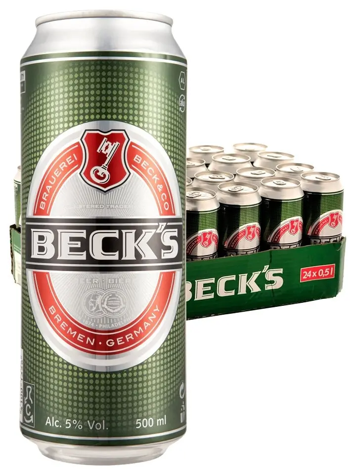 Beck's Lager Imported Beer Case 24 X 500ml Cans