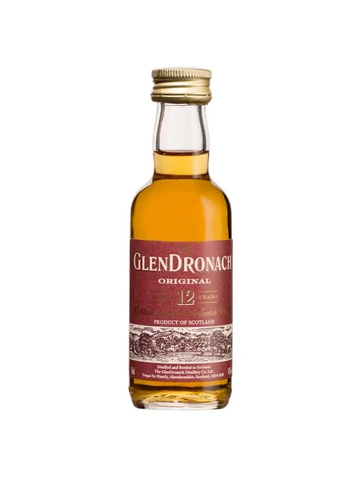 Glendronach 12 Year Old Single Malt Scotch Whisky Glass Miniature 50ml