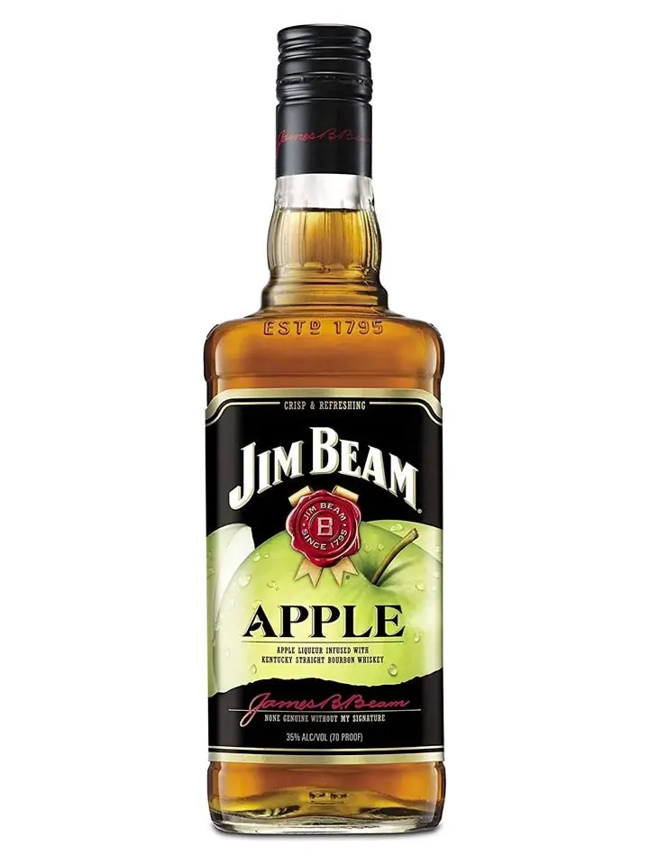 Jim Beam Kentucky Straight Apple Infused Bourbon Liqueur Whiskey 1l