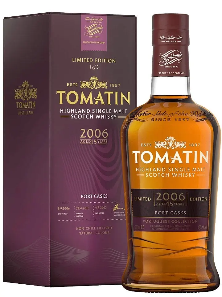 Tomatin 15 Year Old Port Casks Portuguese Collection Single Malt Scotch Whisky 700ml