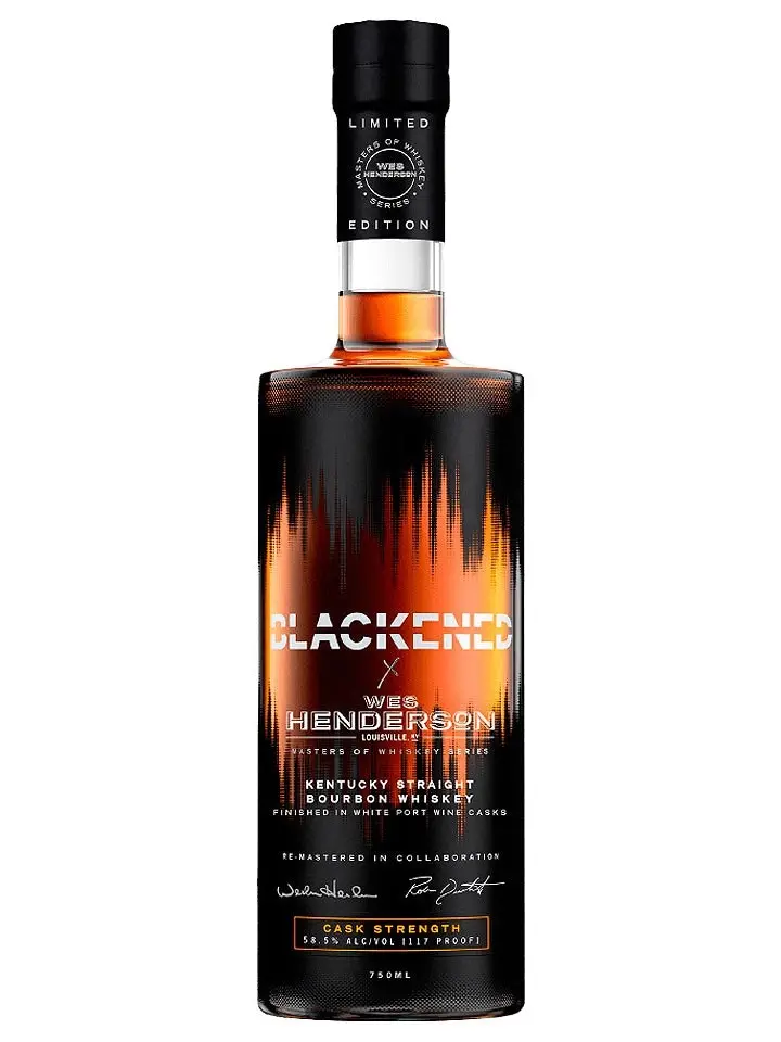 Metallica's Blackened X Wes Anderson (angel's Envy) Cask Strength Kentucky Straight Bourbon Whiskey 750ml