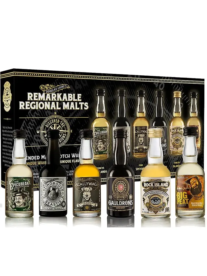 Douglas Laing Remarkable Regional Malts Miniature Gift Pack Scotch Whisky 6 X 50ml