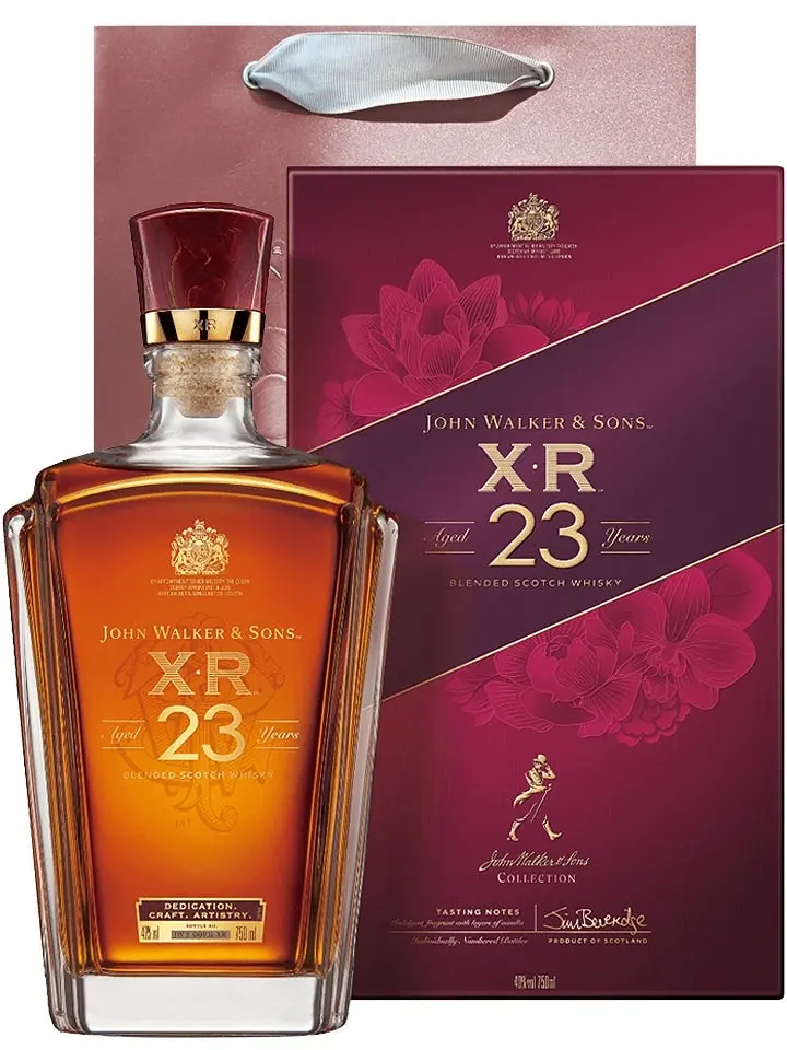 Johnnie Walker Xr 23 Year Old Limited Edition Blended Scotch Whisky + Gift Bag 750ml