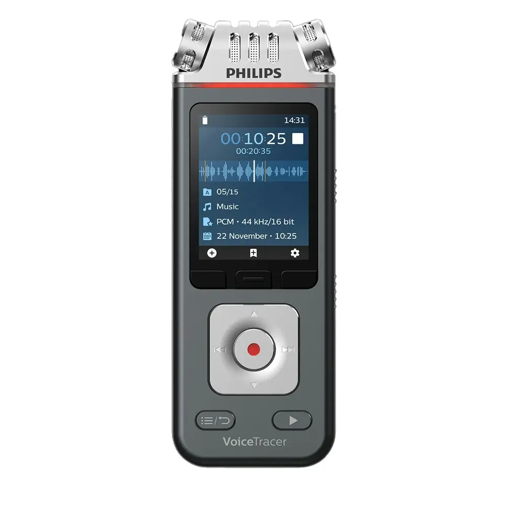 Philips DVT6115 24bit 96kHz 3-Microphone Digital Smart Voice Recorder 8gb