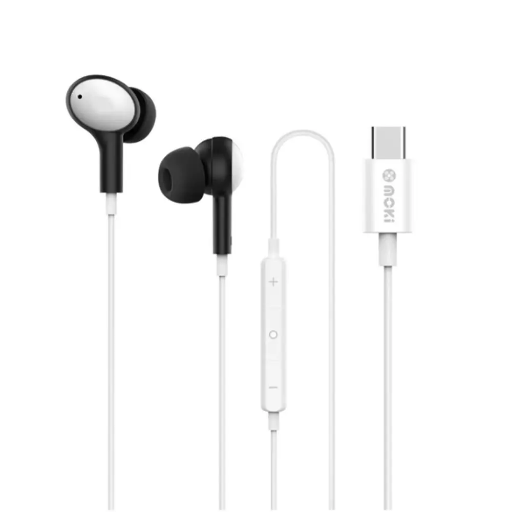 Moki Type-C Connect Earphones Inner Ear + Mic & Control Small & Lightweight