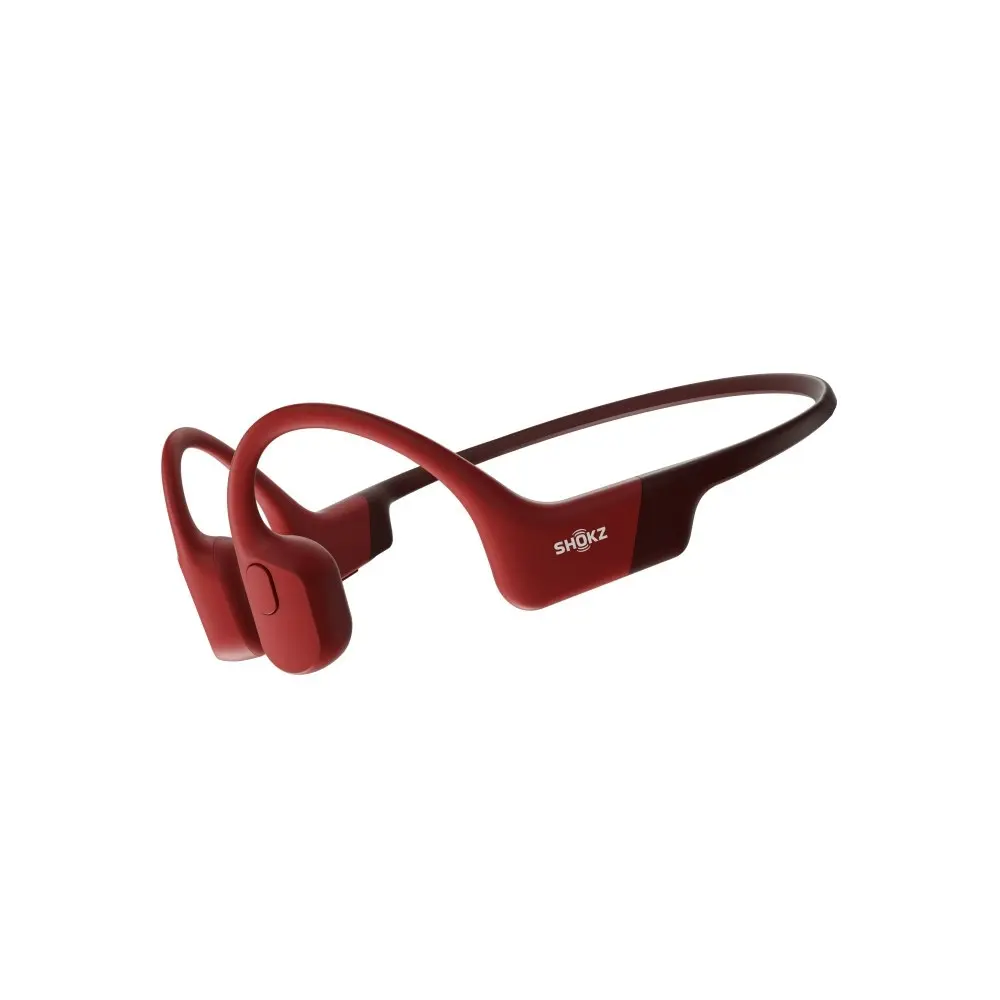 SHOKZ OpenRun Bone Conduction Sports/Running Open-Ear Bluetooth Headphones Red