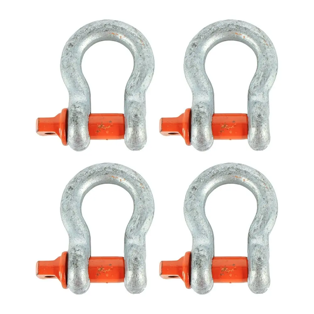 4x Thorny Devil Shackle Bow Grade S Screw Pin SWL 2000Kg Outdoor Camping 1/2 Sil