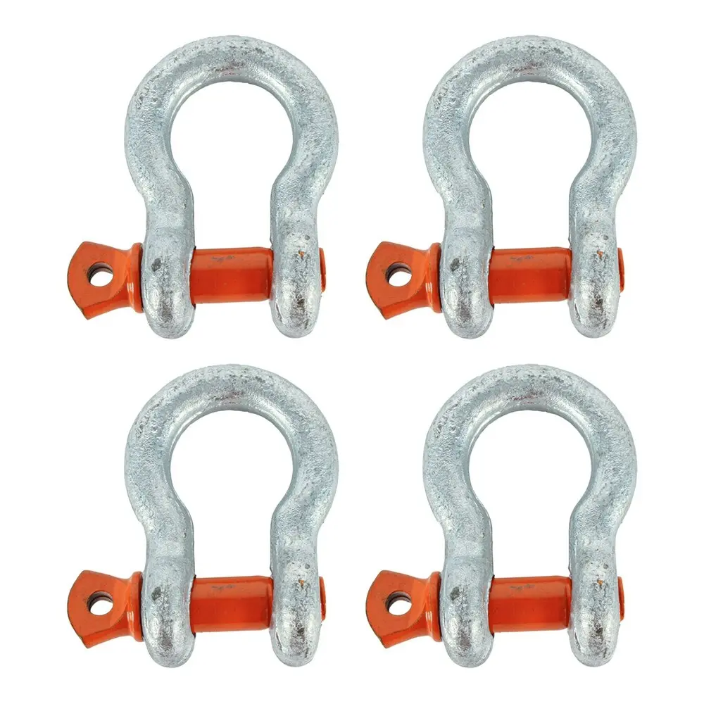 4x Thorny Devil Shackle Bow Grade S Screw Pin 1500Kg Outdoor Camping 7/16 Sil