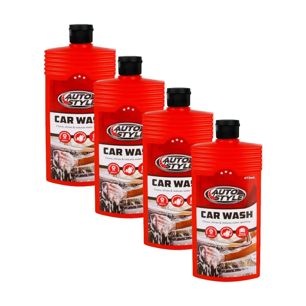 4x Auto Style Car Wax Wash 473Ml Auto Protective Polish Cleaner/Wiper 31x24x28cm