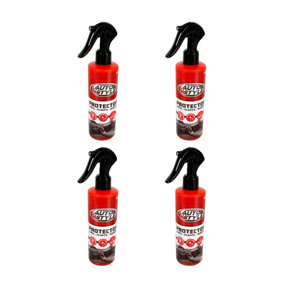 4x Auto Style 250Ml Vehicle Protector Premium Vinyl/Plastic/Rubber