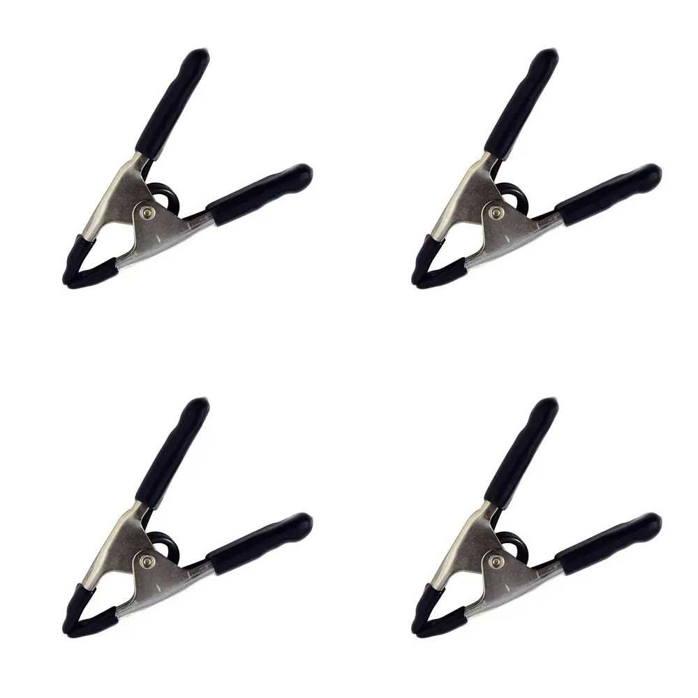 4PK Spear & Jackson Spring Clamp C/Steel Vinyl Coated Handle/Jaw Tool 225mm BLK