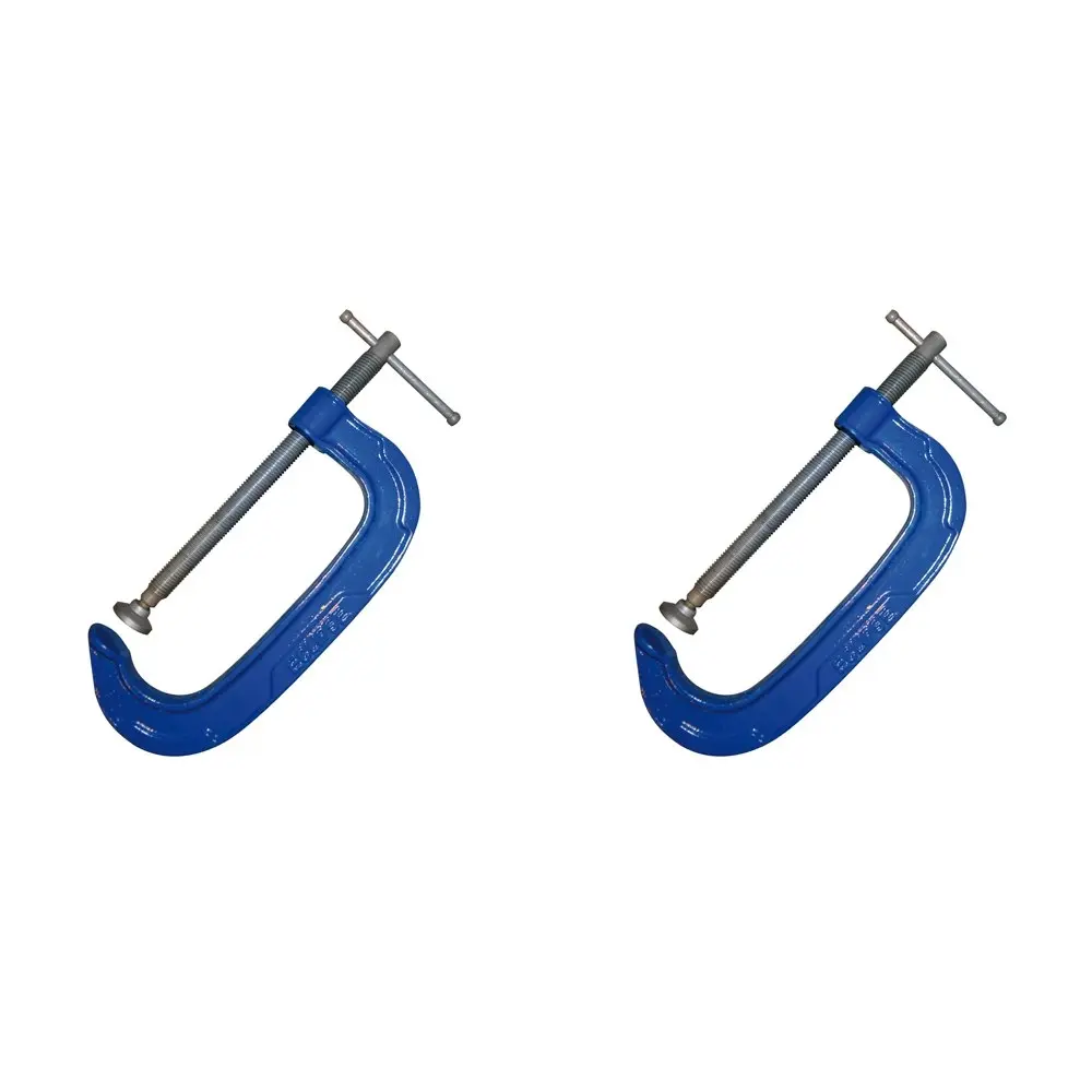 2PK Eclipse Pro Tools Cast Iron Professional Clamp G 250mm/909kg Metalwork Blue