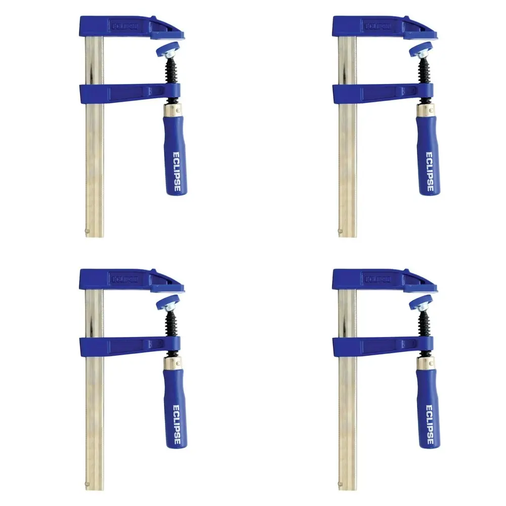 4PK Eclipse Pro Tools 250mm F Clamp 80 Series Throat Depth Workholding Tool Blue