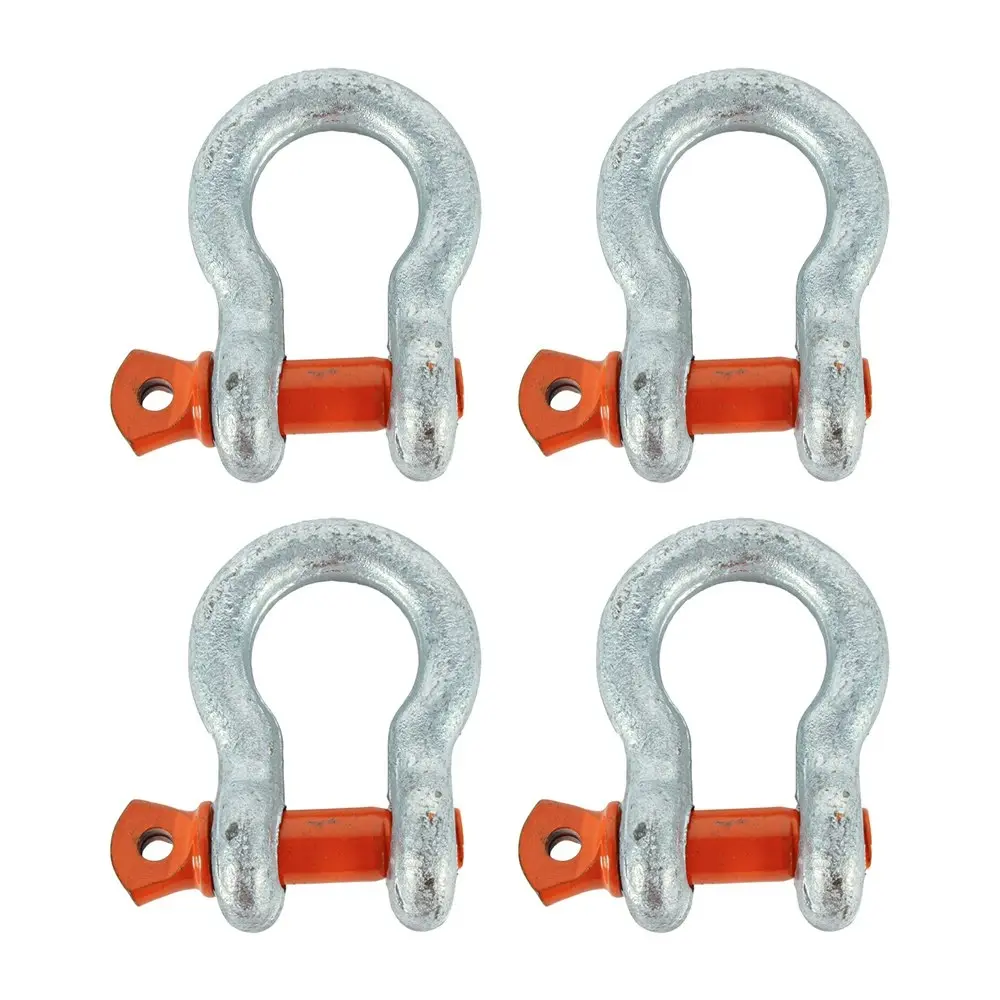 4x Thorny Devil Shackle Bow Grade S Screw Pin SWL 1000Kg Outdoor Camping 3/8 Sil