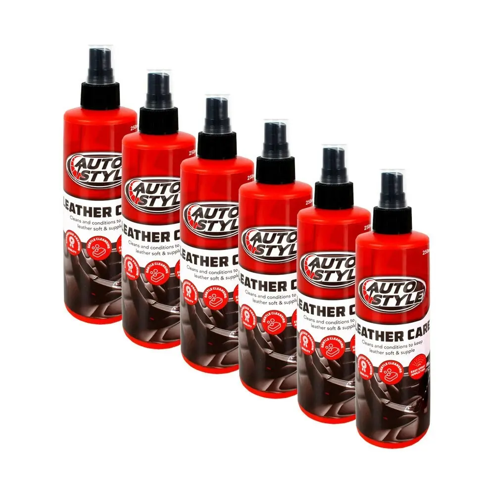 6x Auto Style Car Leather Care 250Ml Auto Protective Polish Cleaner 34.5x22.5cm