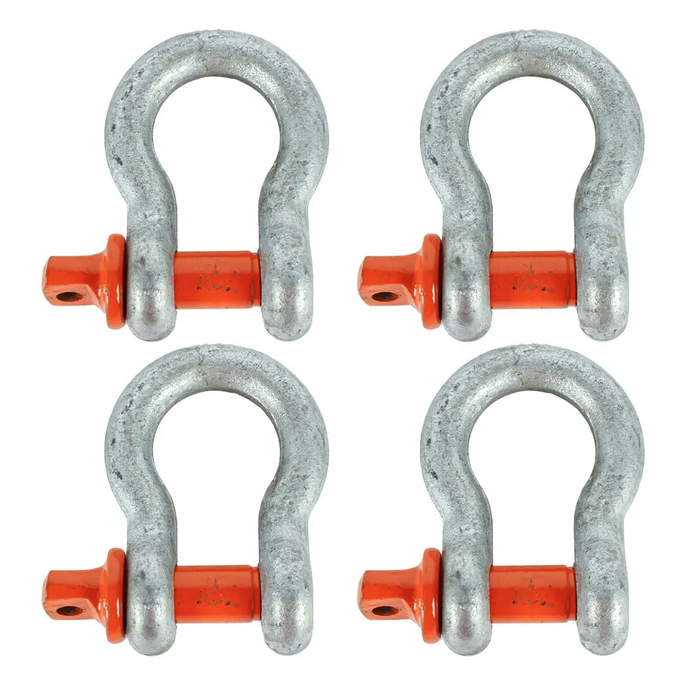 4x Thorny Devil Shackle Bow Grade S Screw Pin SWL 750Kg Outdoor Camping 5/16 Sil