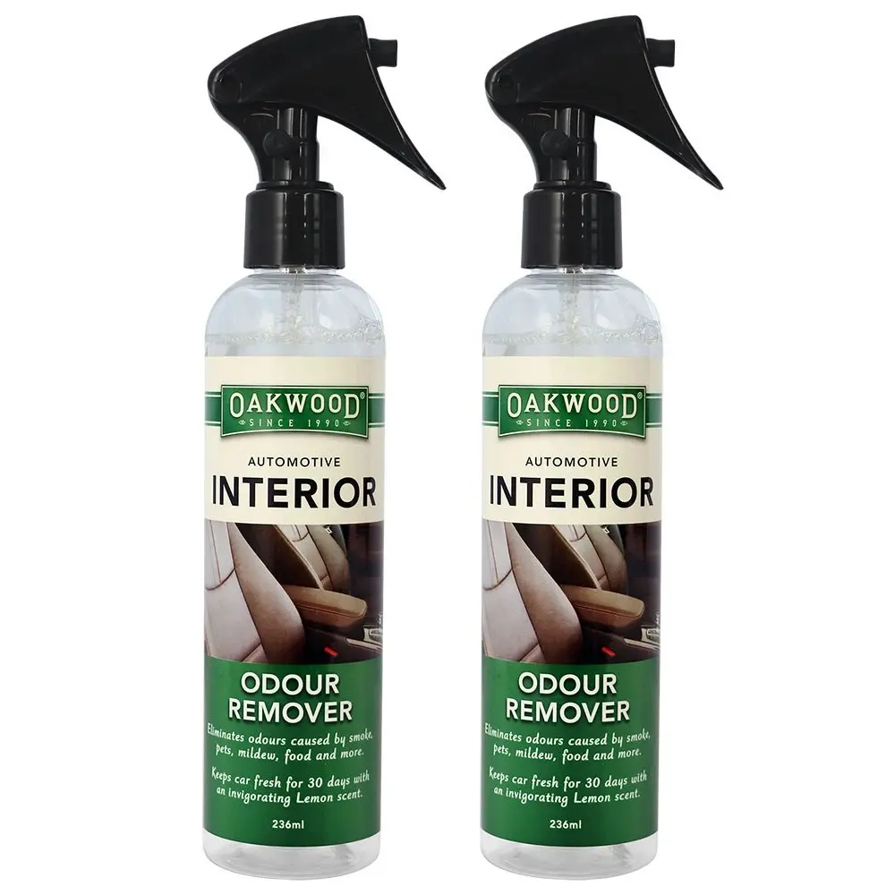 2x Oakwood 236ml Automotive Interior Odour Remover/Eliminator Spray Freshener