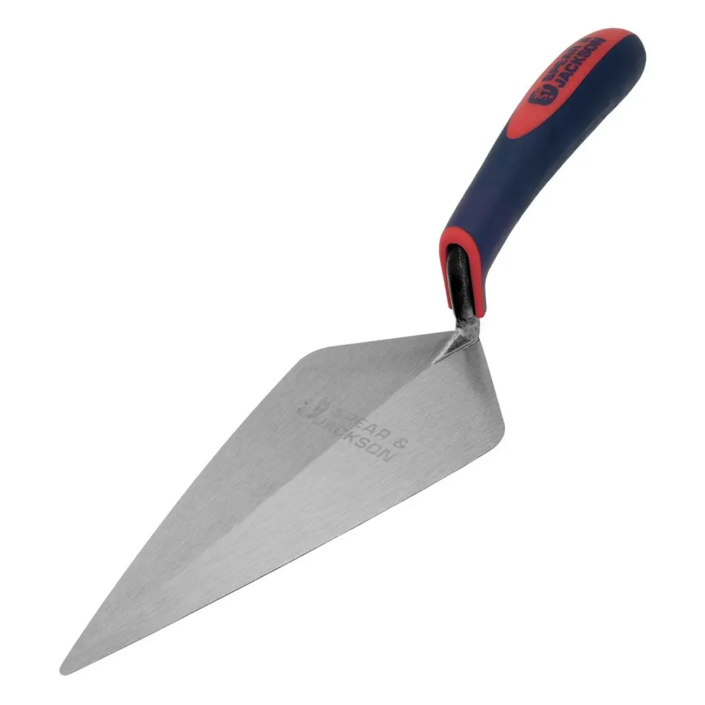 Spear & Jackson Broad Heel Brick C/S Trowel Soft Grip Masonry Hand Tool 250mm