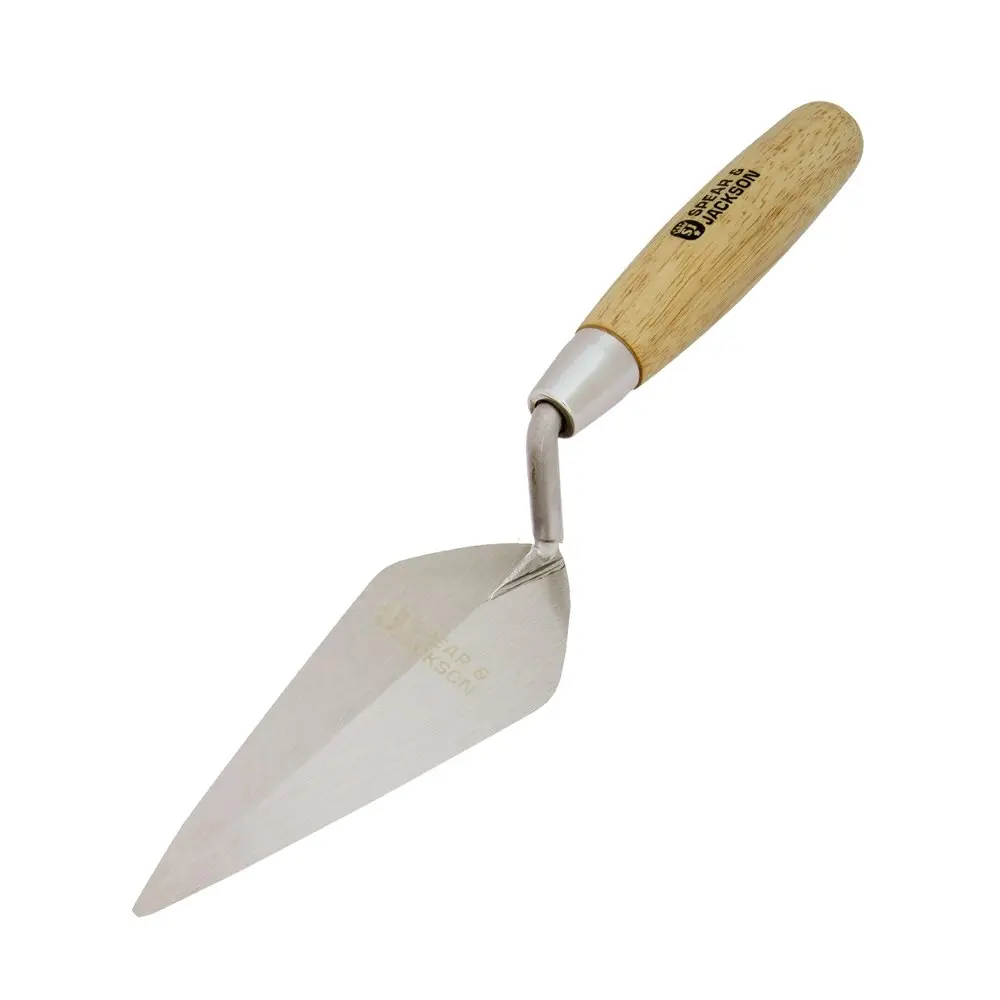 Spear & Jackson Pointing C/S Trowel Timber Handle Brickworking Hand Tool 150mm