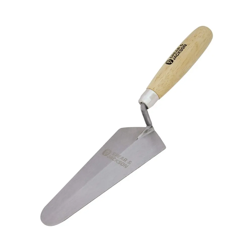 Spear & Jackson C/Steel Gauging Trowel Timber Handle Masonry Hand Tool 175mm