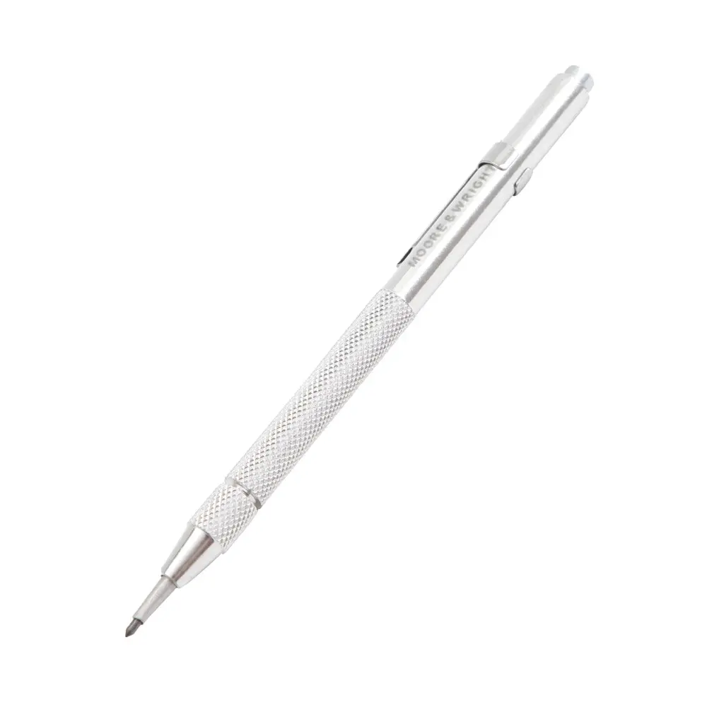 Moore & Wright Scriber Pearl Chrome Carbide Tipped w/ Pocket Clip DIY Tool 140mm