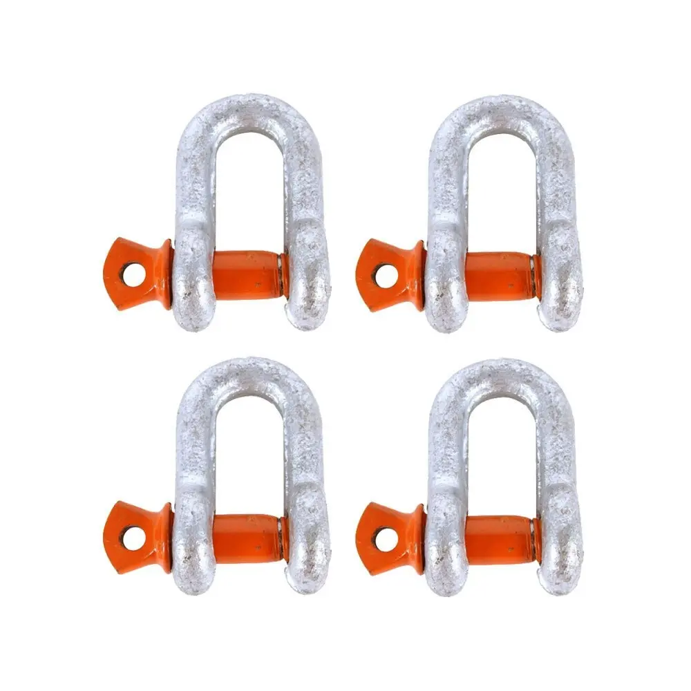 4x Thorny Devil Shackle Dee Grade S Screw Pin SWL 300Kg Outdoor Camping Silver