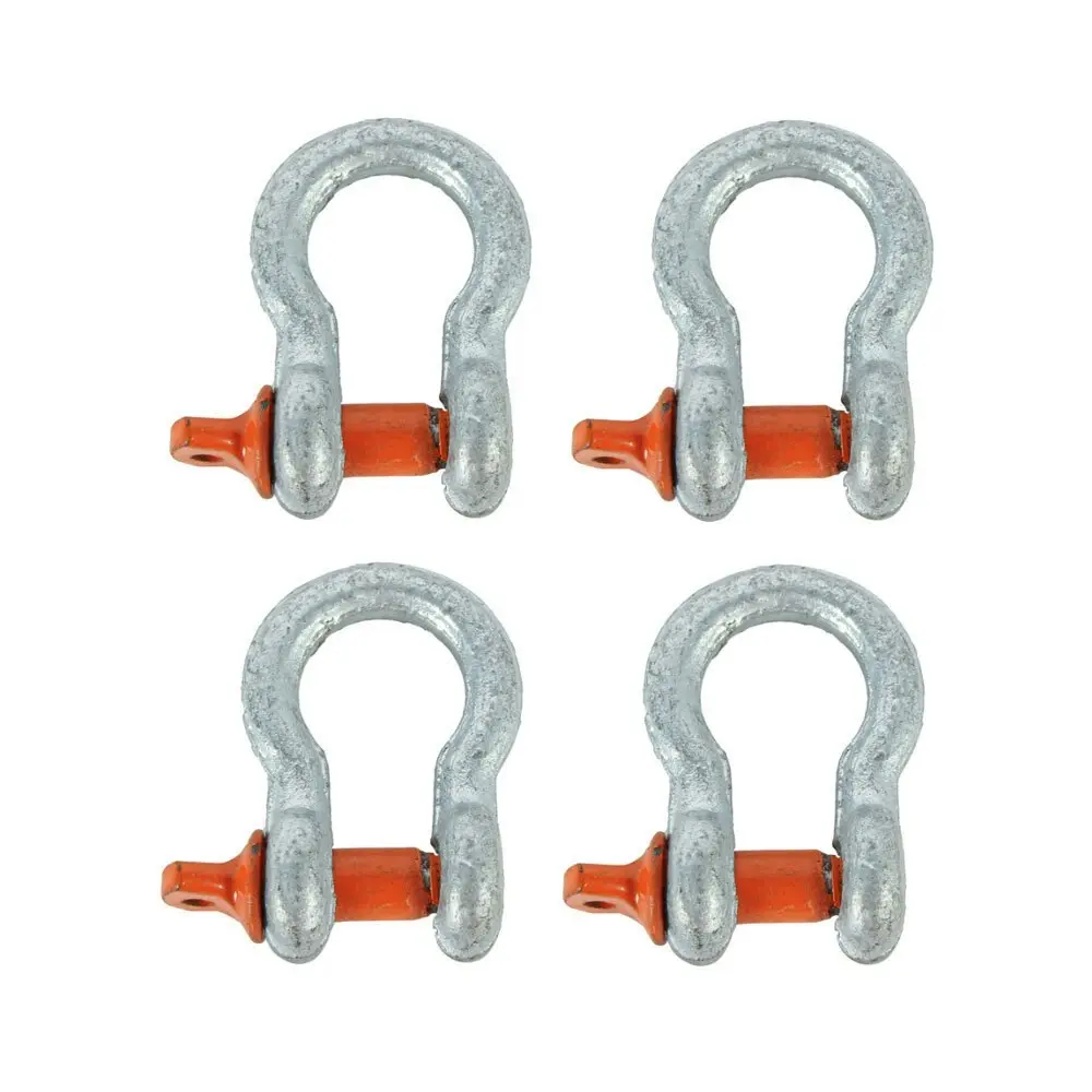 4x Thorny Devil Shackle Bow Grade S Screw Pin 500Kg Outdoor Camping 1/4 Silver