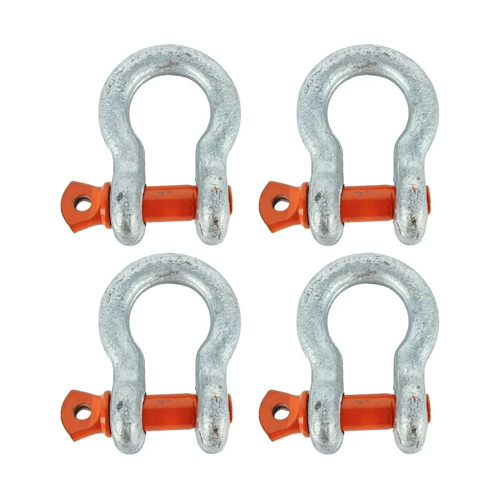 4x Thorny Devil Shackle Bow Grade S Screw Pin SWL 750Kg Outdoor Camping 5/16 Sil