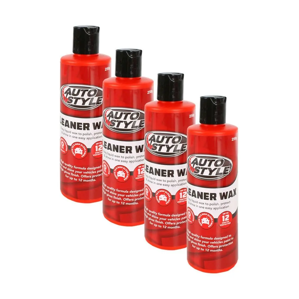 4x Auto Style Liquid Cleaner Wax Auto Protective Polish Cleaner 250G 34.5x22.5cm