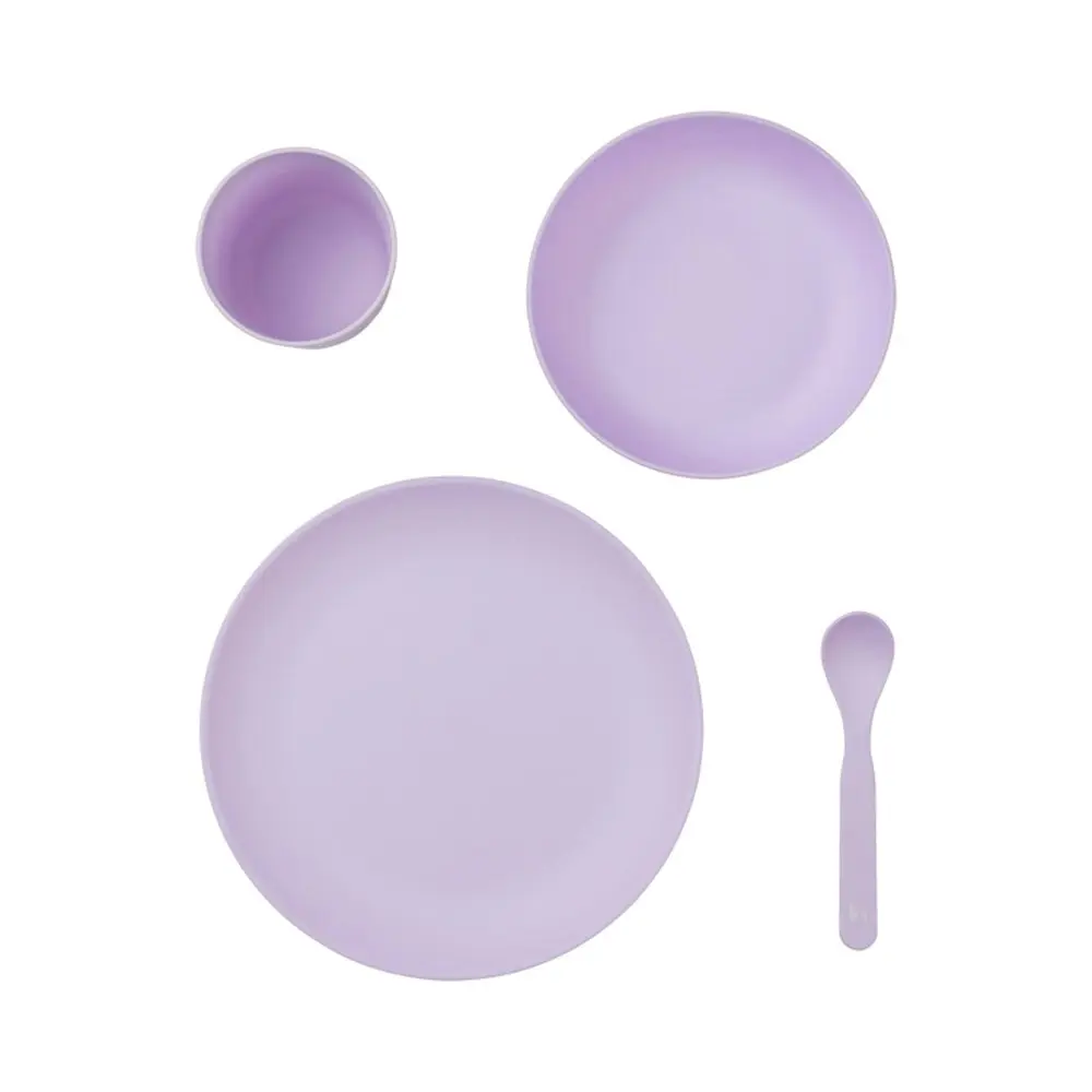 Fabelab PLA Meal Set Dinner Feeding Drink Cup/Bowl/Plate/Spoon Baby/Infant Lilac