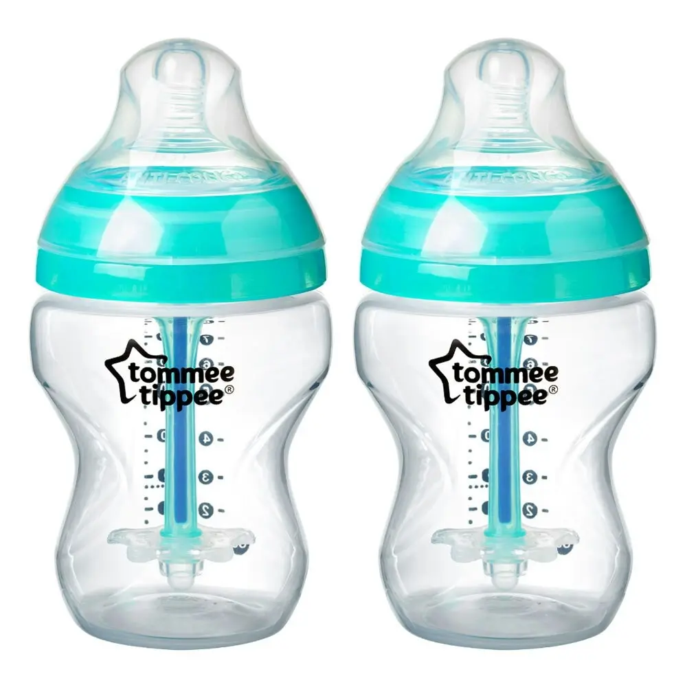 Tommee Tippee Baby/Newborn 0m+ 260ml Bottle w/ Heat Sensing Tube/Silicone Teat