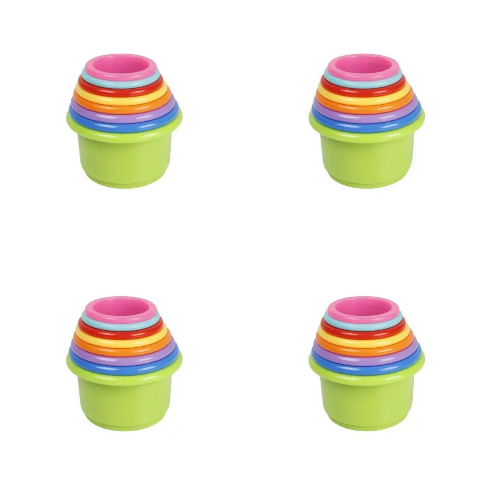 4x 8pc Cuddle Bug Baby/Toddler Stacking Fun Play Toy Cups 30x8.4cm Assorted