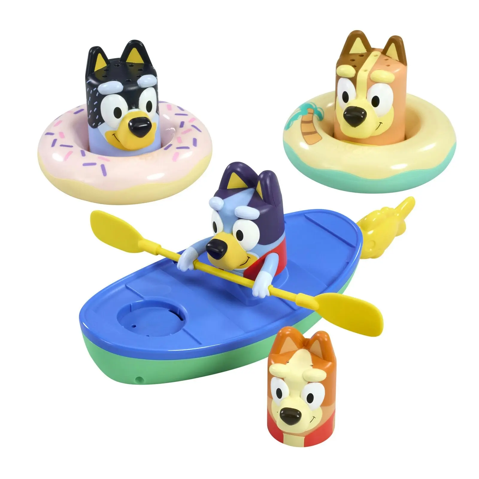 Bluey Family Bath Set Canoe & 2 Bath Splash & Float Bath Kids/Child Toy 18m+