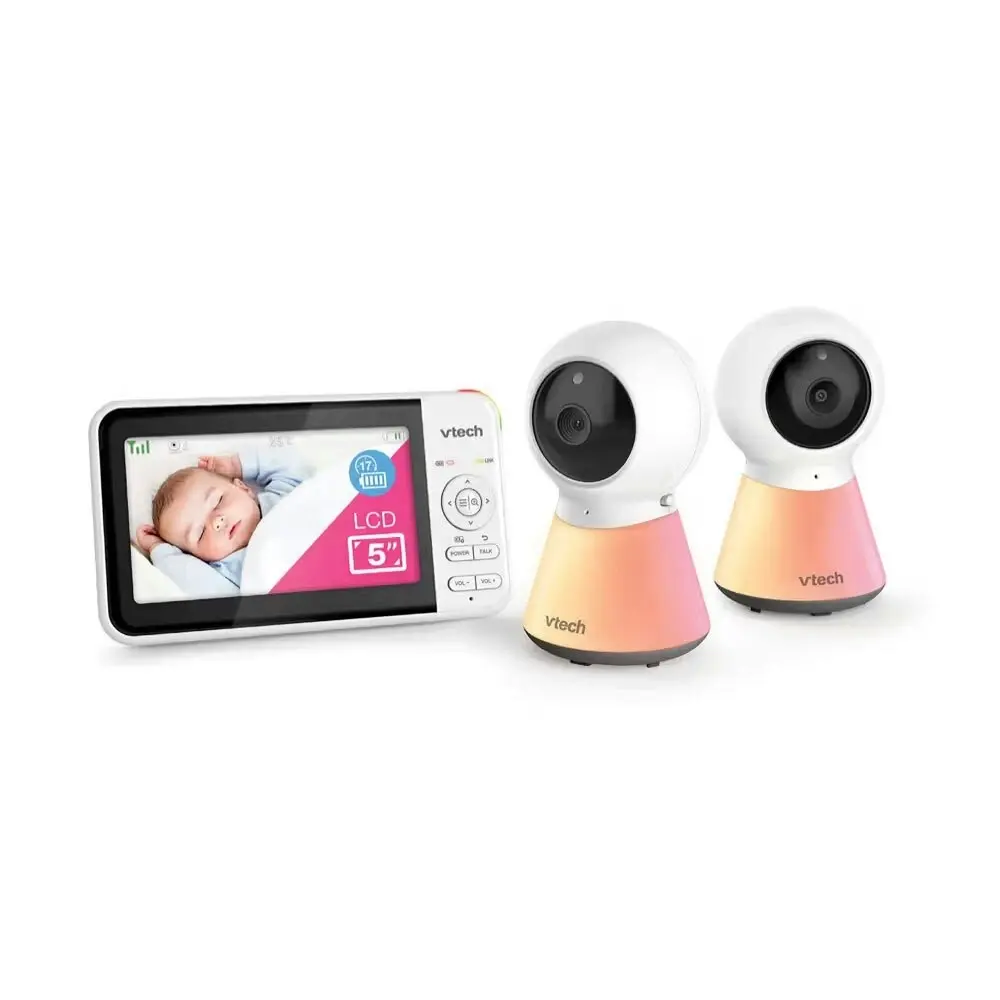 VTech Full Colour Baby/Infant Video & Audio Monitor Twin Camera Pack White