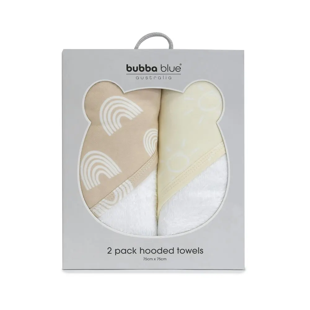 2pc Bubba Blue Nordic Hooded Bathing Towel, Vanilla/Latte