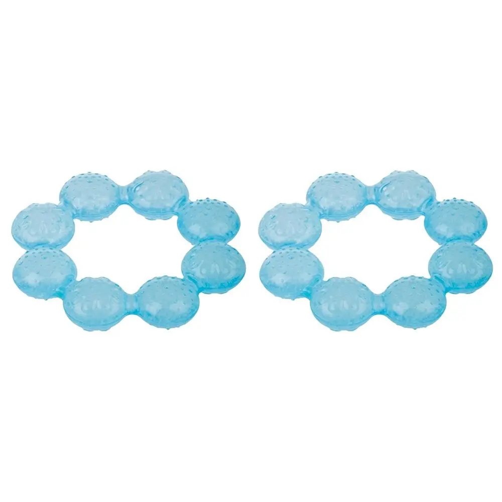 2x Nuby Icybite Cooling Baby Ring Teeth/Gums Massaging Gel Teether Assorted