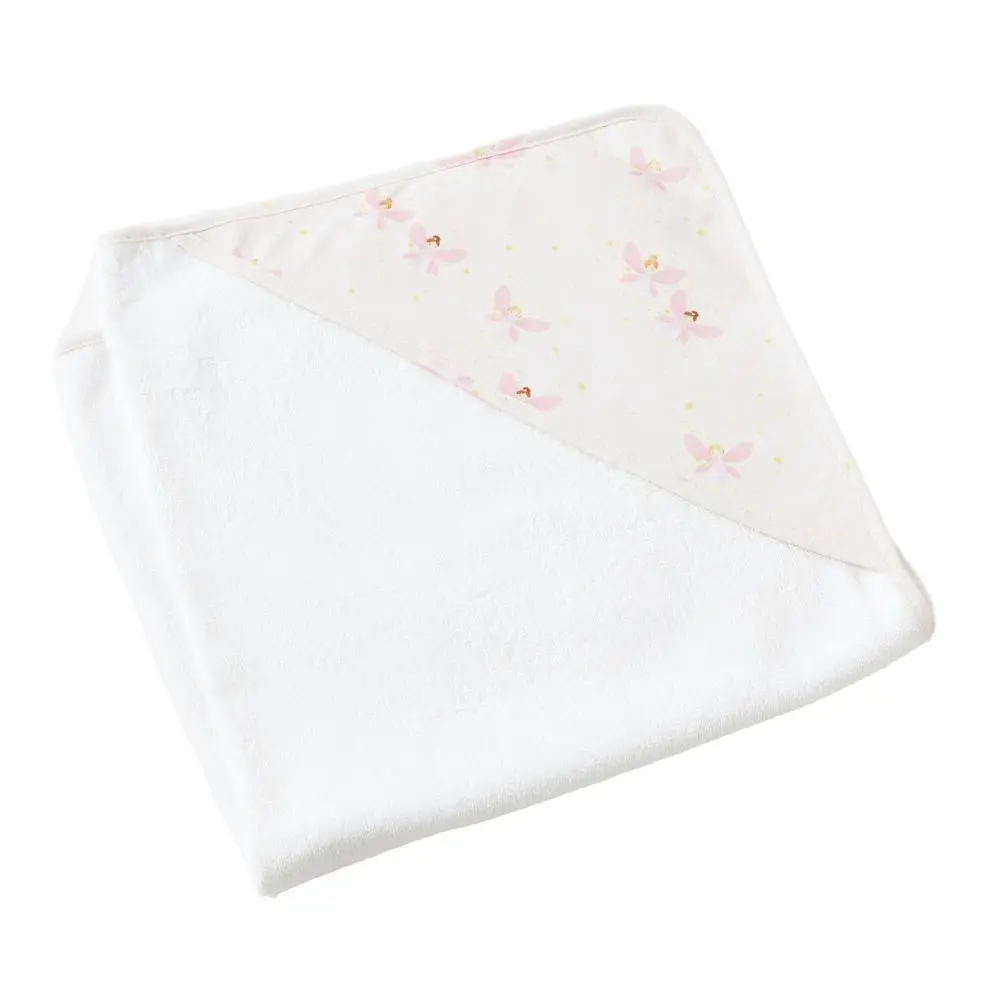 Jiggle & Giggle Cotton Baby/Infant Hooded Bath Towel Soft Wrap Fairy Dust