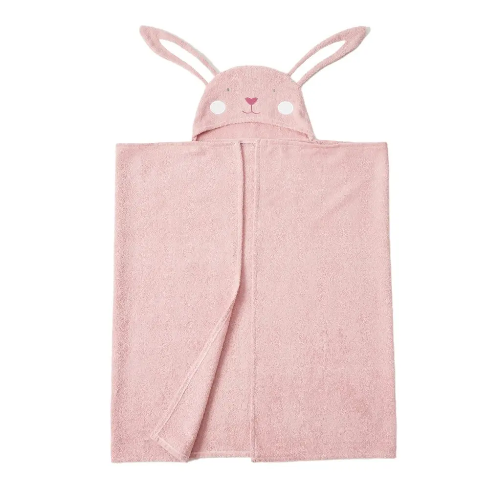 Jiggle & Giggle Cotton Beatrice Bunny Hooded Towel Baby Bath Clothing Pink