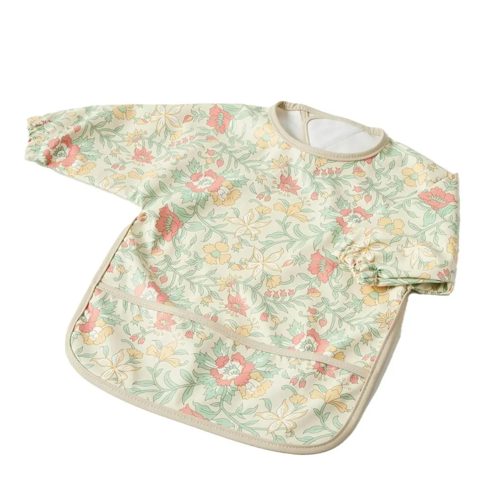 Jiggle & Giggle Polyester Spring Garden Smock Long-Sleeve Baby Feeding Apron