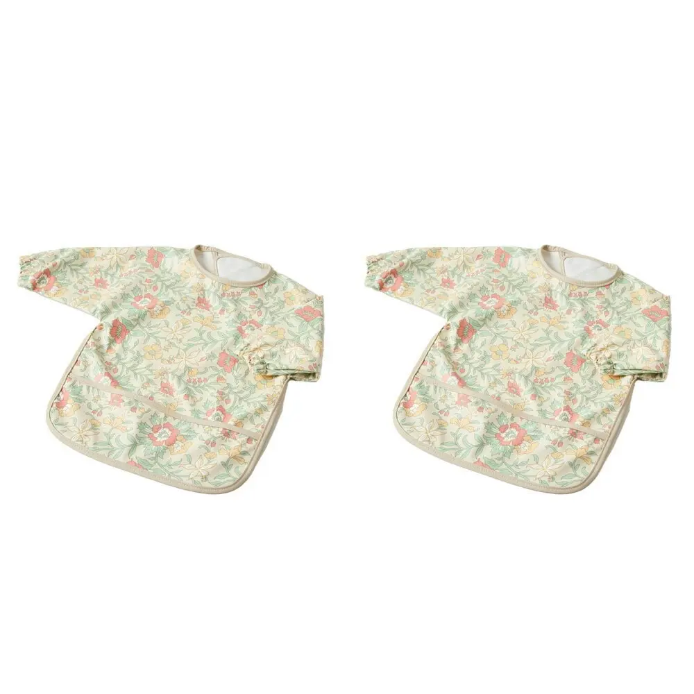 2x Jiggle & Giggle Polyester Spring Garden Smock Long-Sleeve Baby Feeding Apron