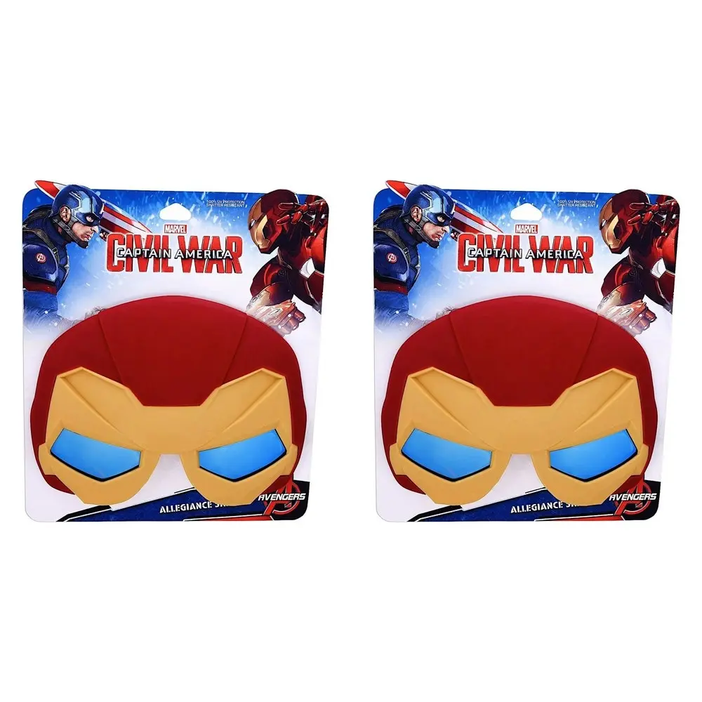 2x You Monkey Sun-Staches Big Character Marvel Iron Man Sunglasses Costume Party