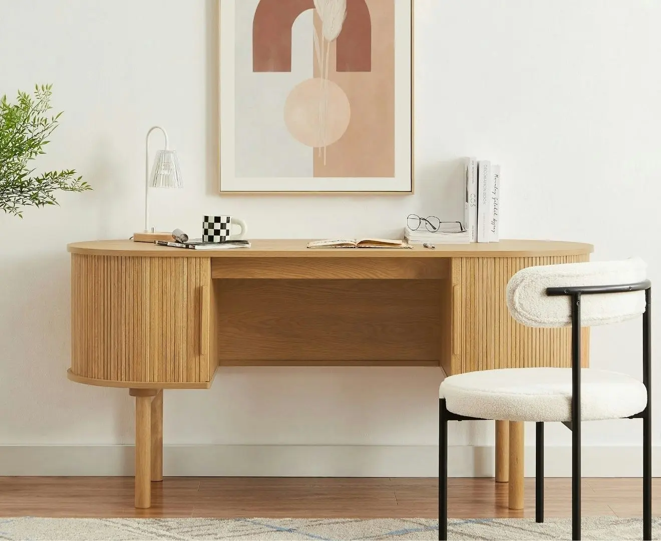 Kate Wooden Curved Desk