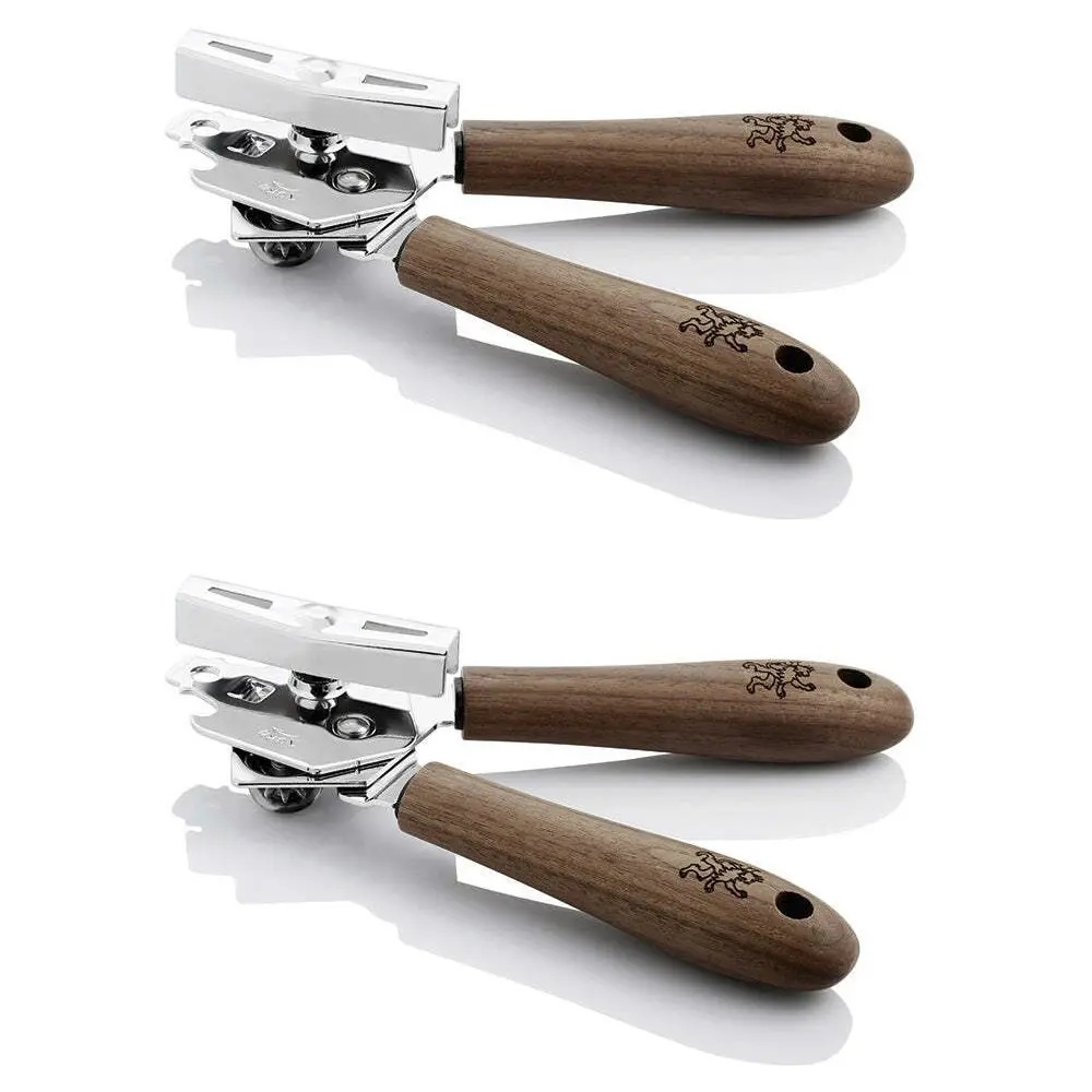 2PK Stanley Rogers Premium Embossed Black Walnut/Stainless Steel Can Opener