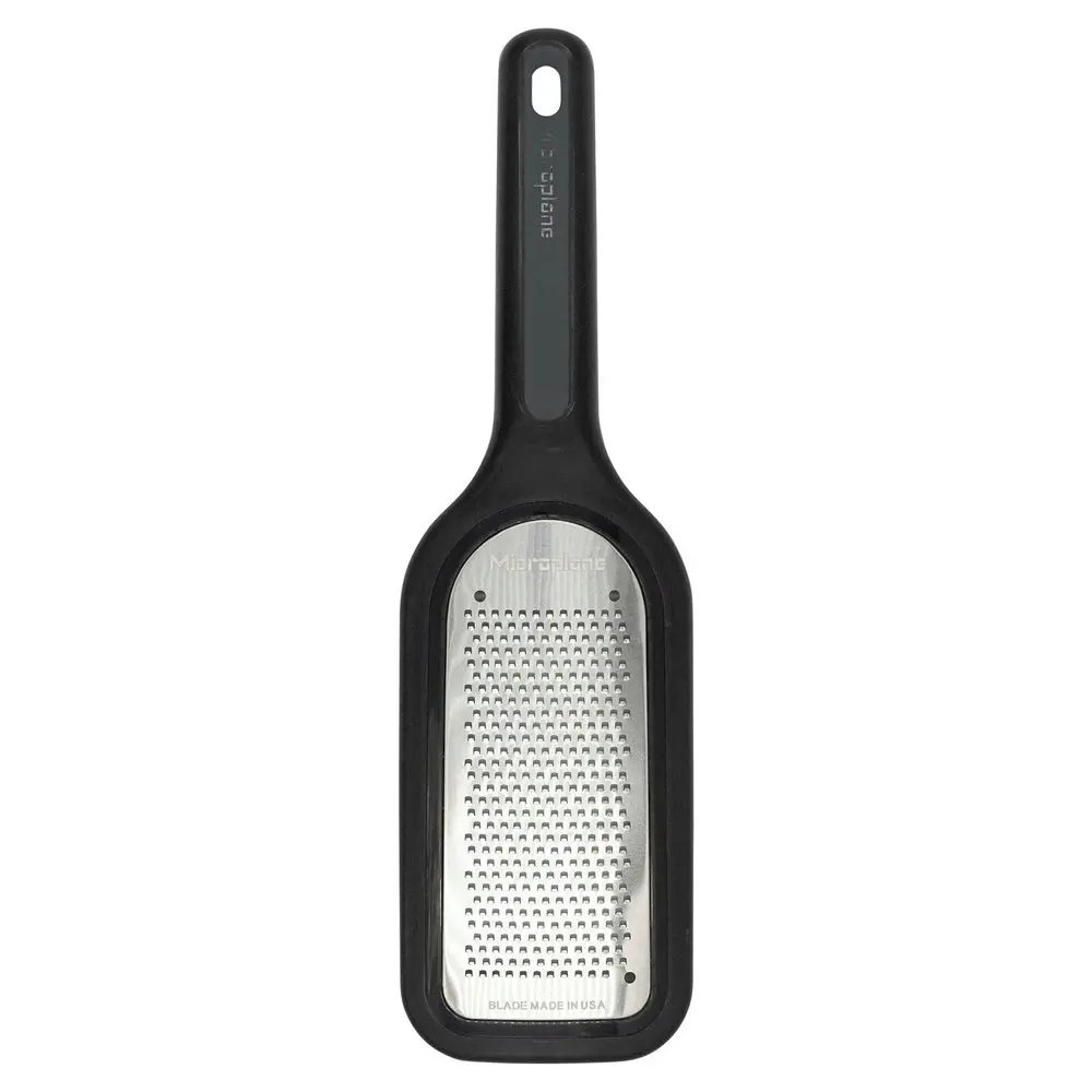 Microplane Select Series 18cm Fine Grater Stainless Steel Lemon Zester Black