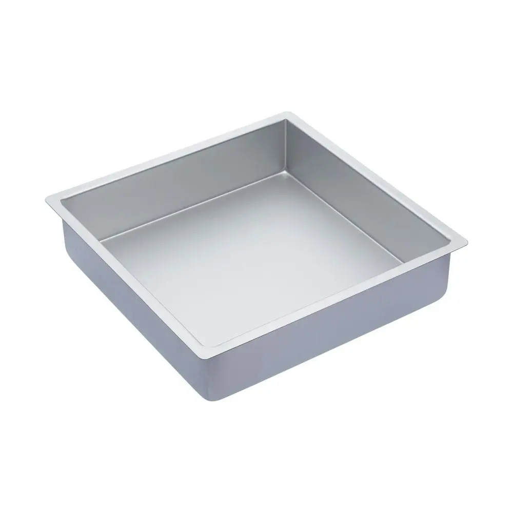 MasterCraft Anodised 30.5cm Square Deep Cake Pan Non-Stick Baking Tray Silver