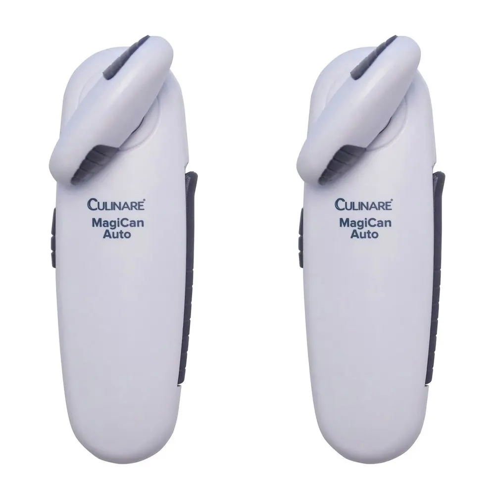 2x Culinare Magican Ergonomic Auto Stainless Steel Tin Can Opener Handheld White